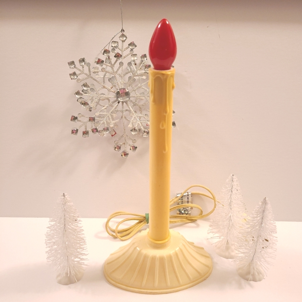 Vintage 10" Plastic Electric Candlestick Light